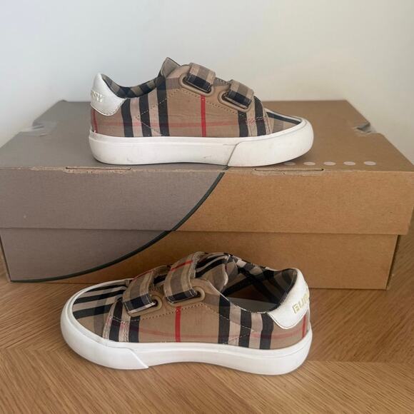 Burberry Mini Markham Check Toddler Sneakers - SZ EU 26 / US 9.5 C - Picture 11 of 14